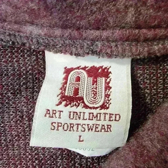 Vintage Art Unlimited Sportswear Sweatshirt Mens Large Fuzzy Pullover USA - Picture 2 of 15